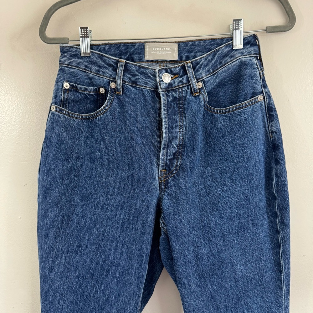 Everlane The Curvy 90's Cheeky Straight Leg Blue Jeans High Rise Size 27 X 28 - Picture 4 of 14